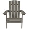 Merrick Lane Riviera Azure Adirondack Patio Chairs With Vertical Lattice Back And Weather Resistant Frame